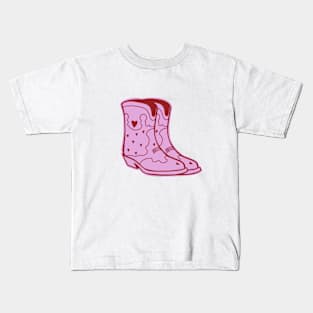 Texan boots with hearts Kids T-Shirt